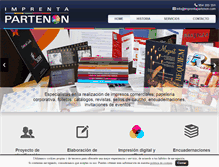 Tablet Screenshot of imprentapartenon.com